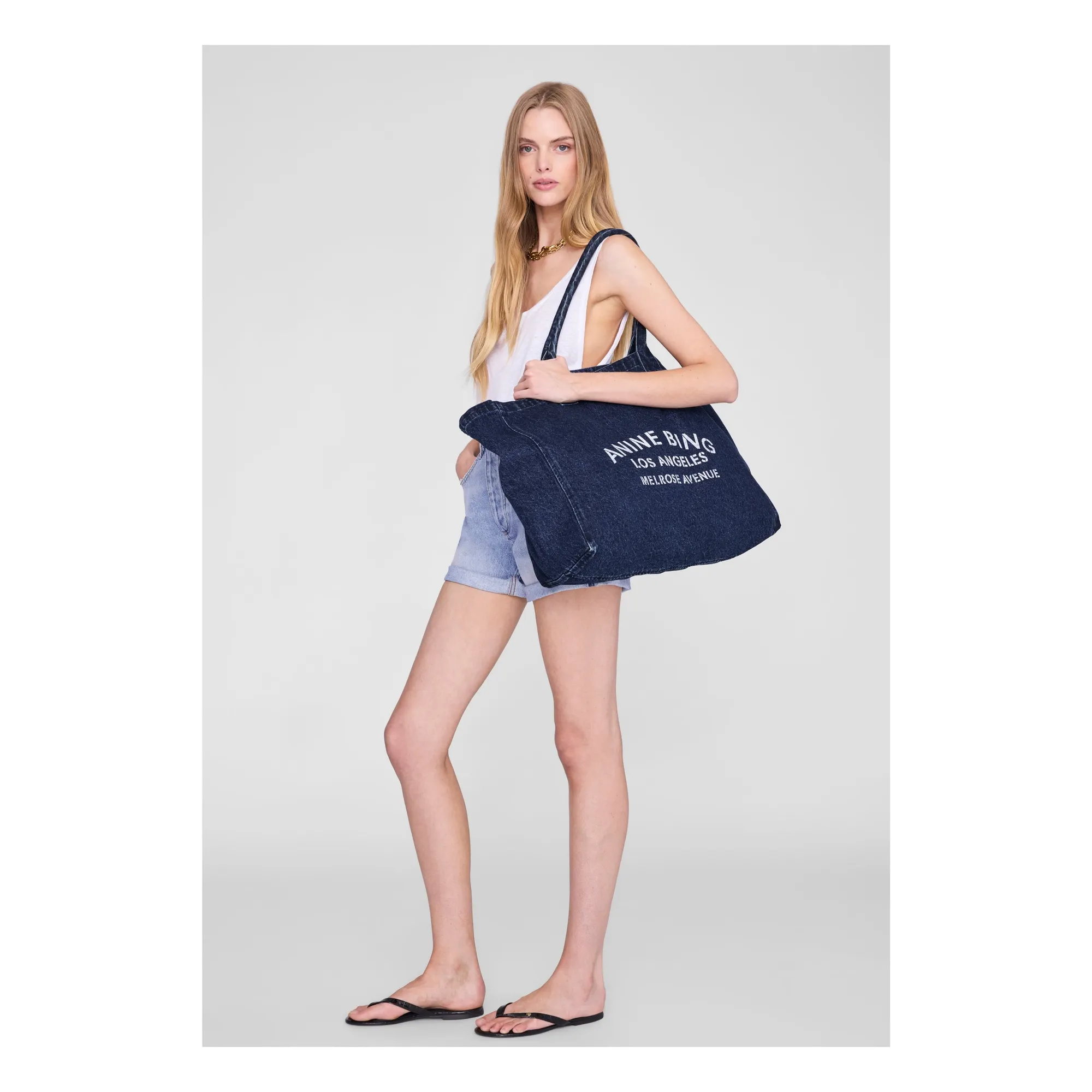 Cabas Leo Denim | Bleu- Image produit n°1