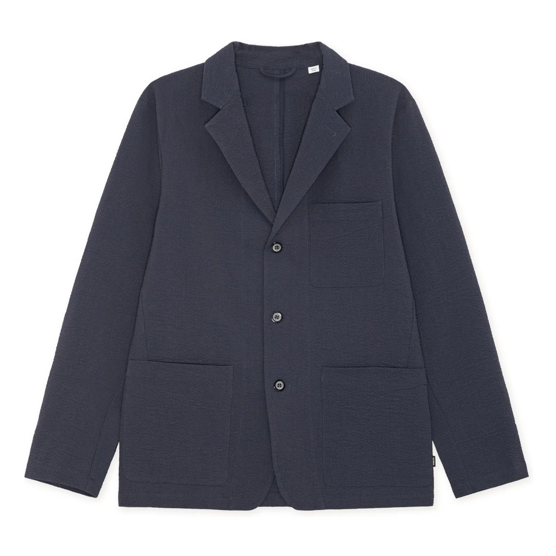 Blazer Seersucker | Bleu foncé- Image produit n°0