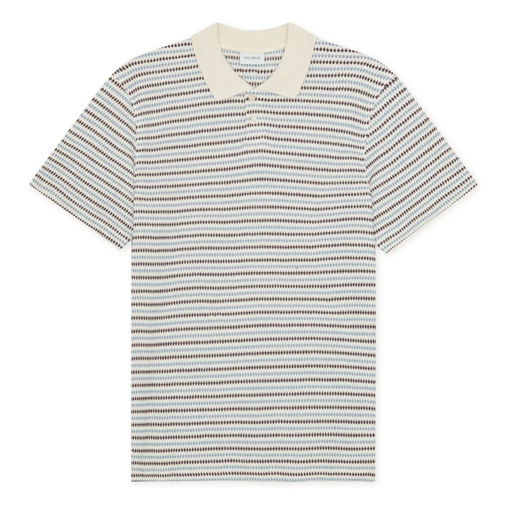 Les Deux Off White Striped Polo Shirt