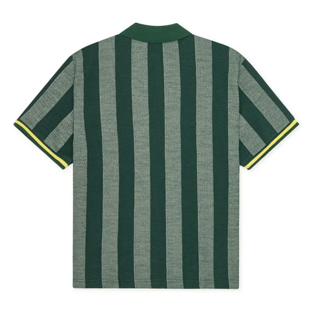 Polo de fútbol a rayas | Verde Oscuro