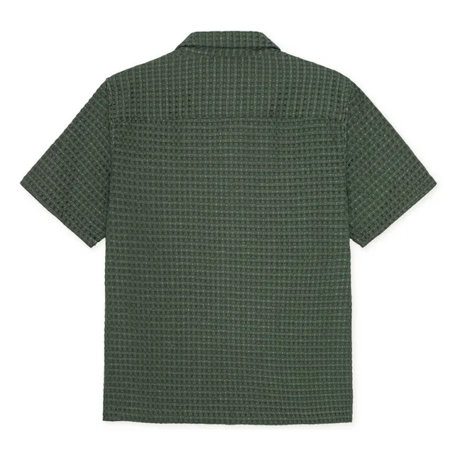 Camisa Chack Seersucker | Verde Oscuro