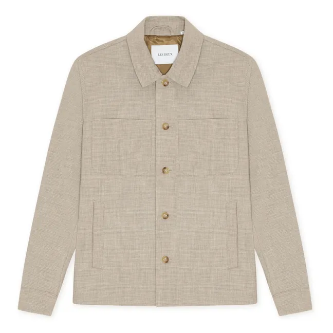 Chaqueta Check Hybrid | Marrón