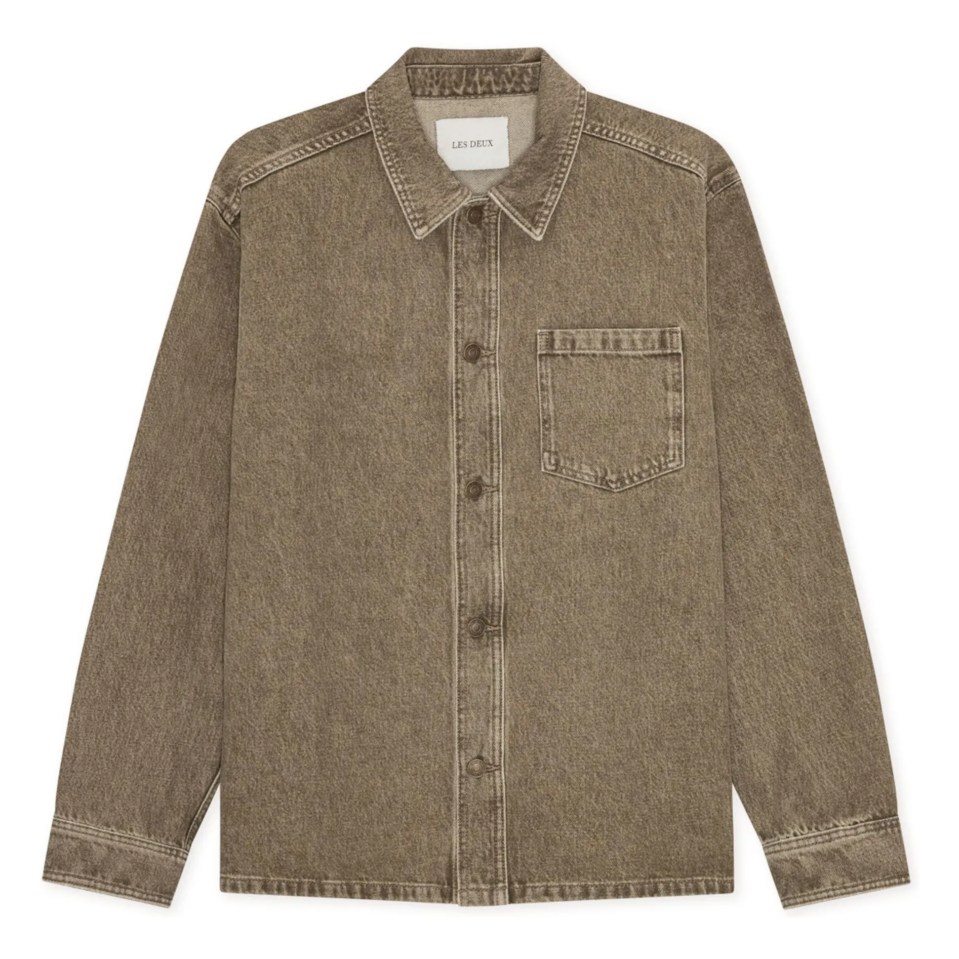 Les Deux Brown Denim Overshirt