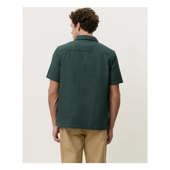 Camisa Chack Seersucker | Verde Oscuro