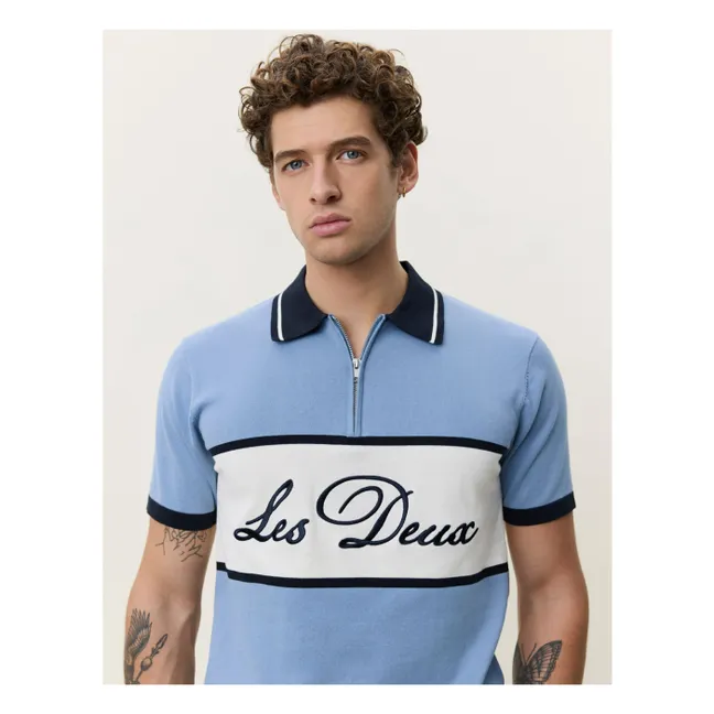 Polo con cremallera | Azul Cielo