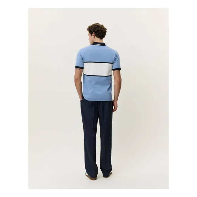 Polo con cremallera | Azul Cielo