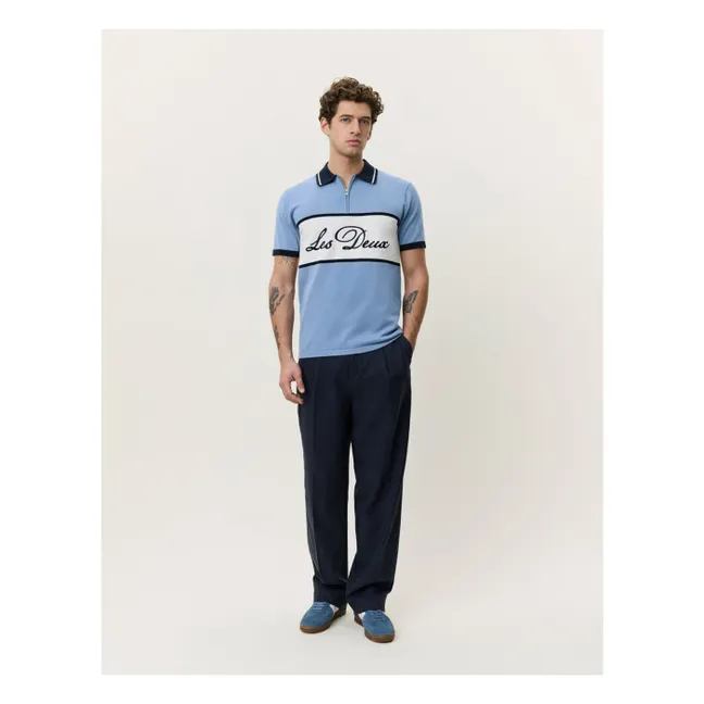 Polo con cremallera | Azul Cielo
