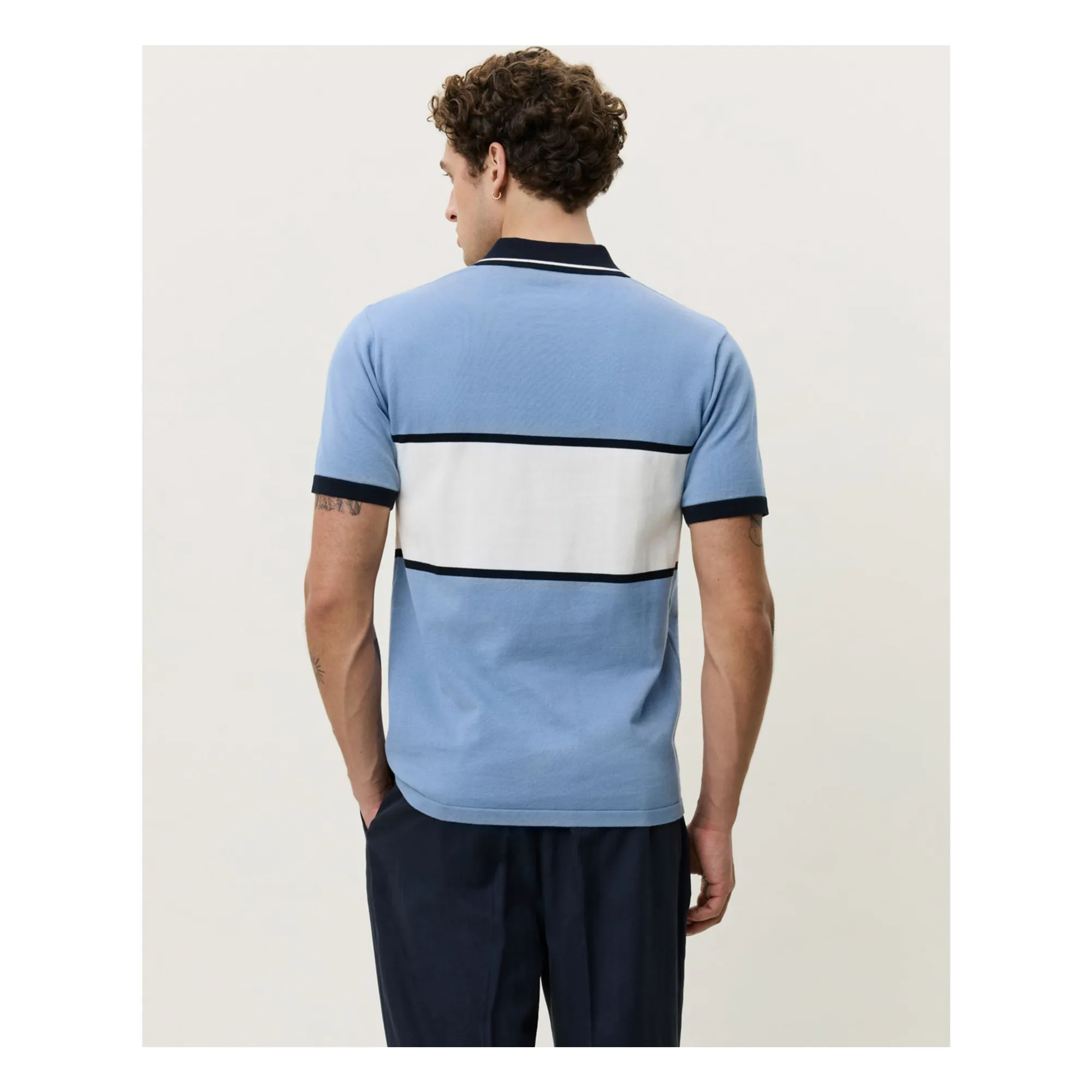 Polo Zippé | Bleu ciel- Image produit n°2