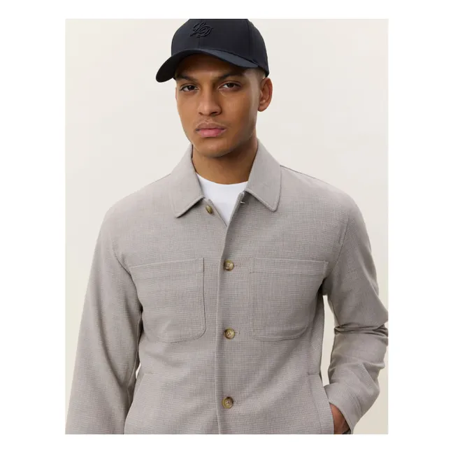 Chaqueta Check Hybrid | Marrón