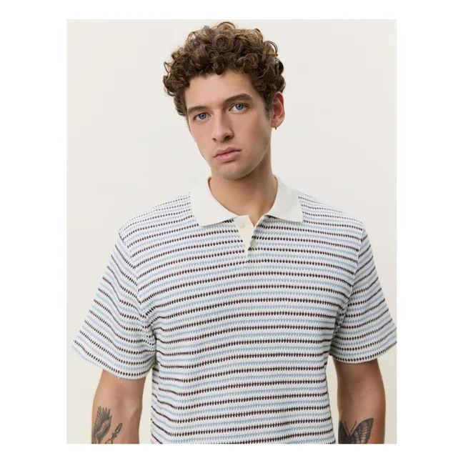 Polo de rayas | Blanco Roto
