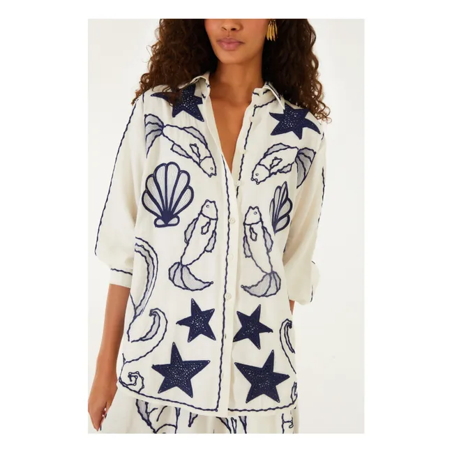 Chemise Fresh Fish Lin | Blanc cassé