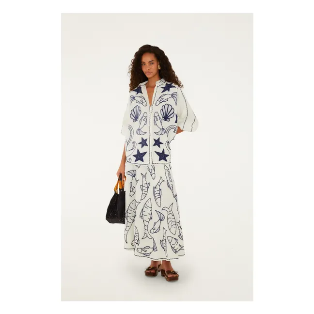 Chemise Fresh Fish Lin | Blanc cassé