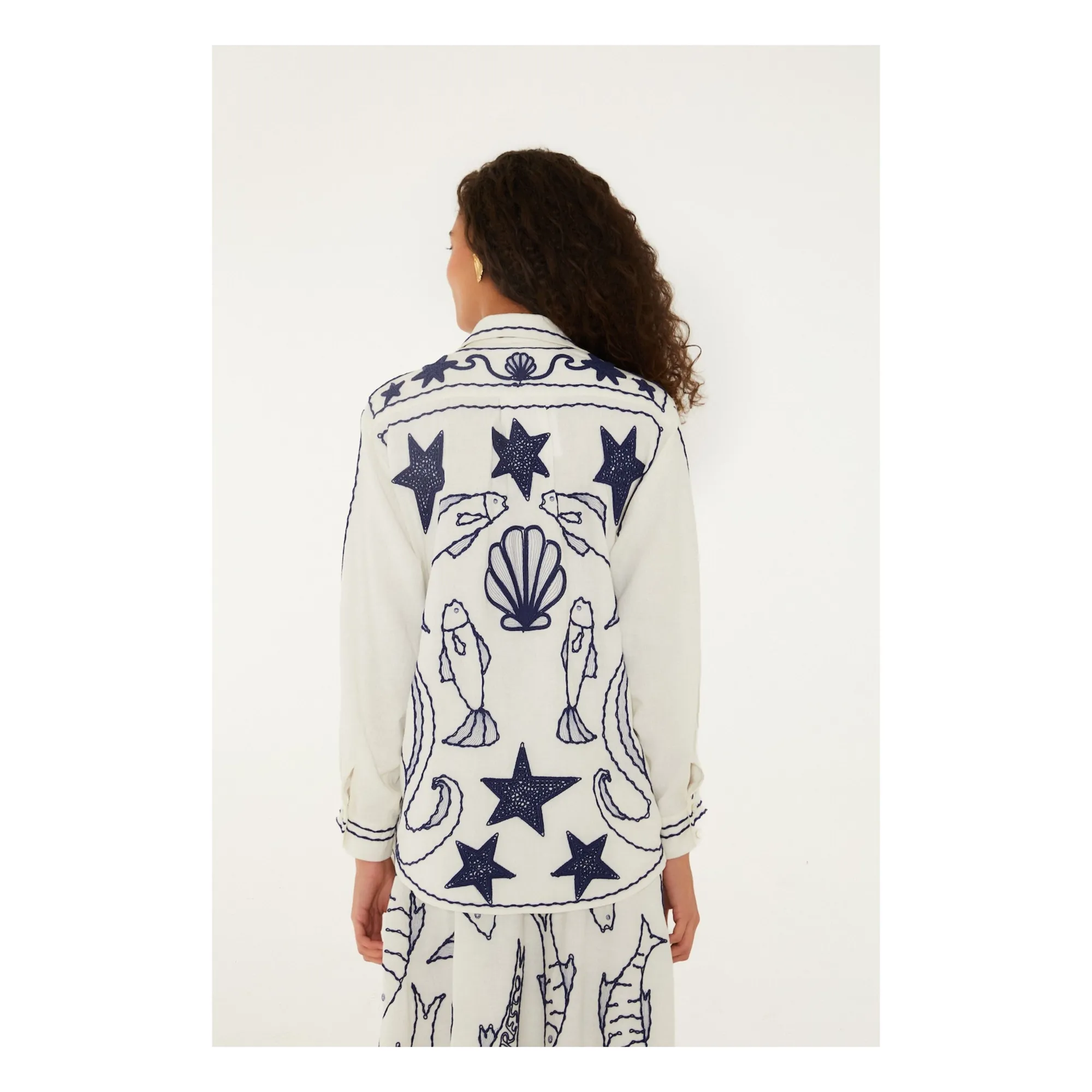 Chemise Fresh Fish Lin | Blanc cassé- Image produit n°1