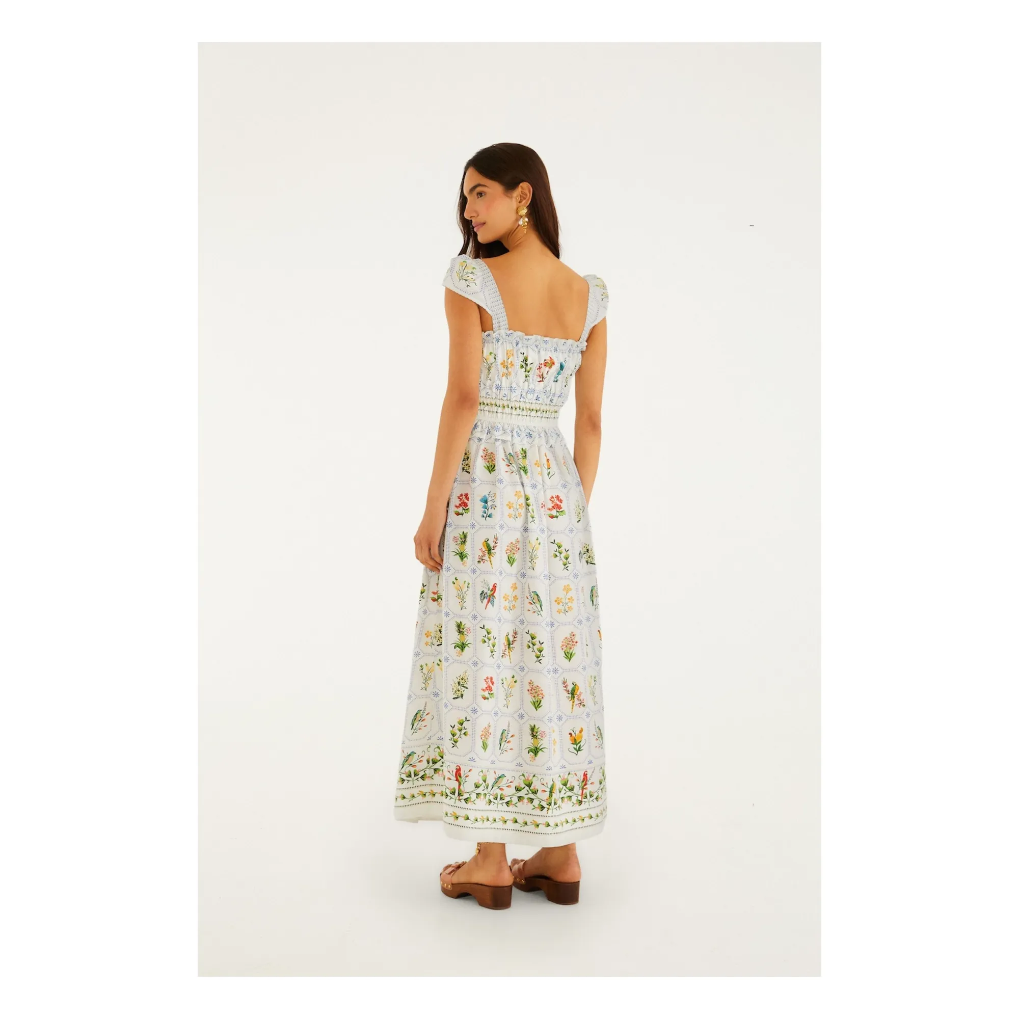 Robe Tropical Porcelain Coton | Blanc- Image produit n°1