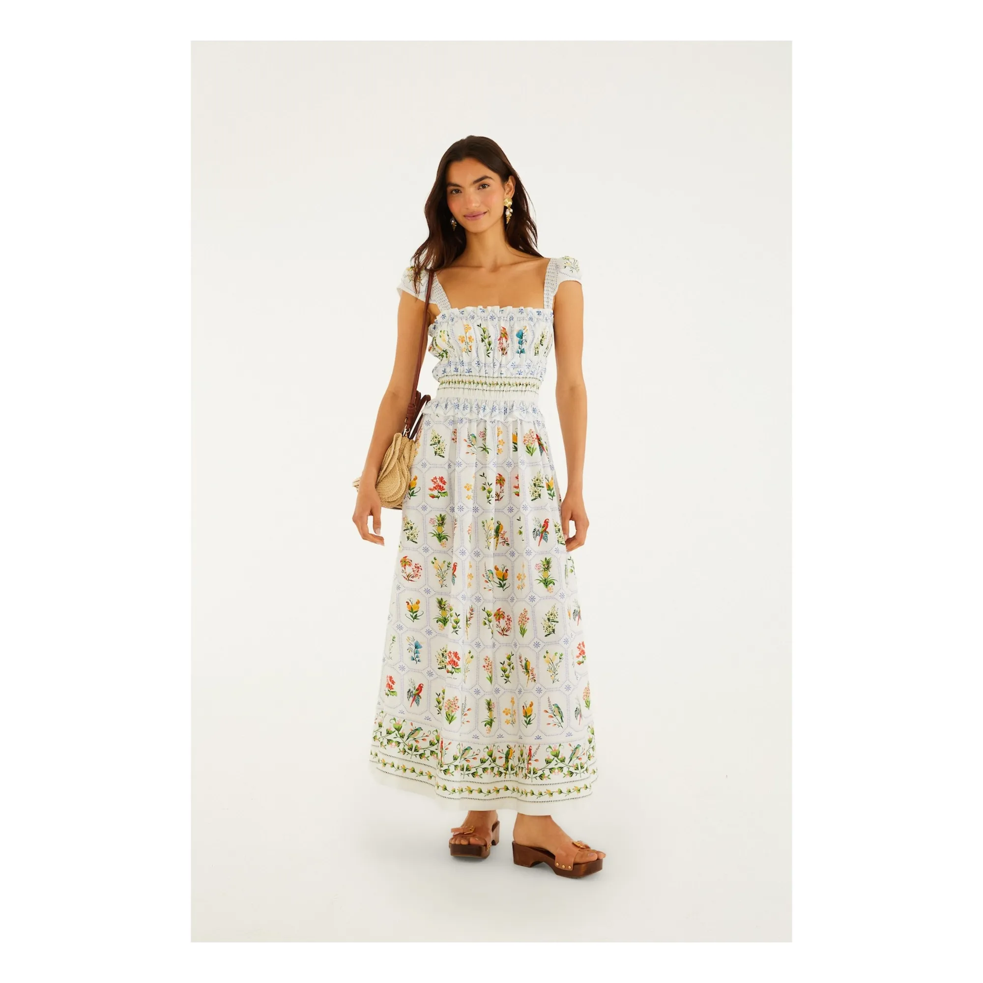 Robe Tropical Porcelain Coton | Blanc- Image produit n°0