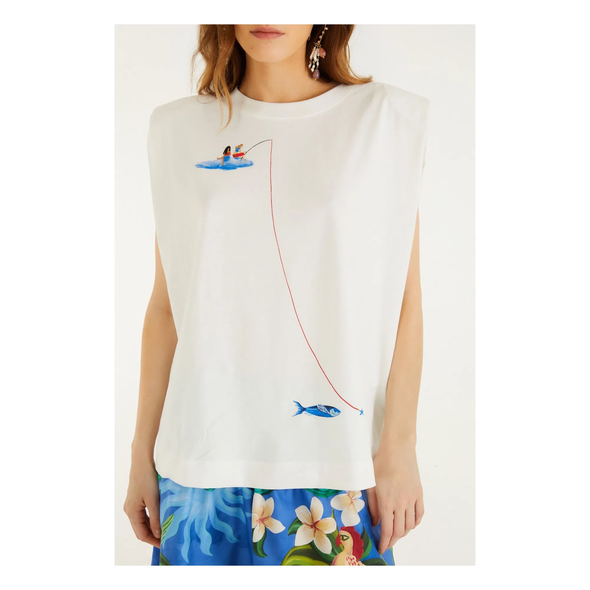 Top Fishing Dreams Coton | Blanc cassé- Image produit n°4