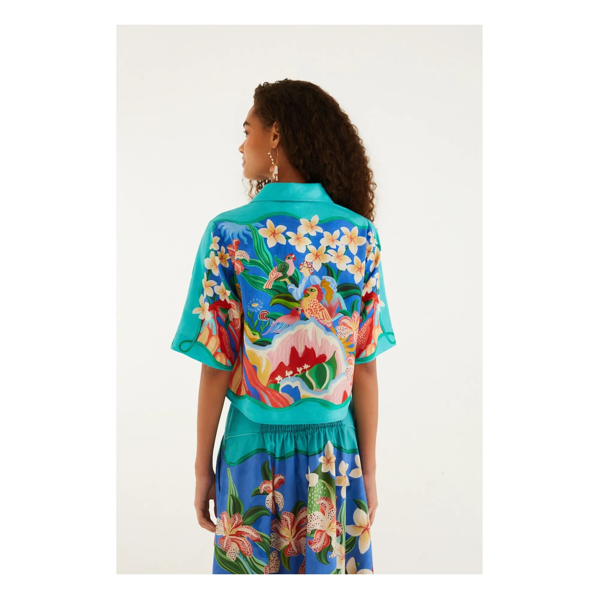 Chemise Garden Of Life Lin | Bleu- Image produit n°4