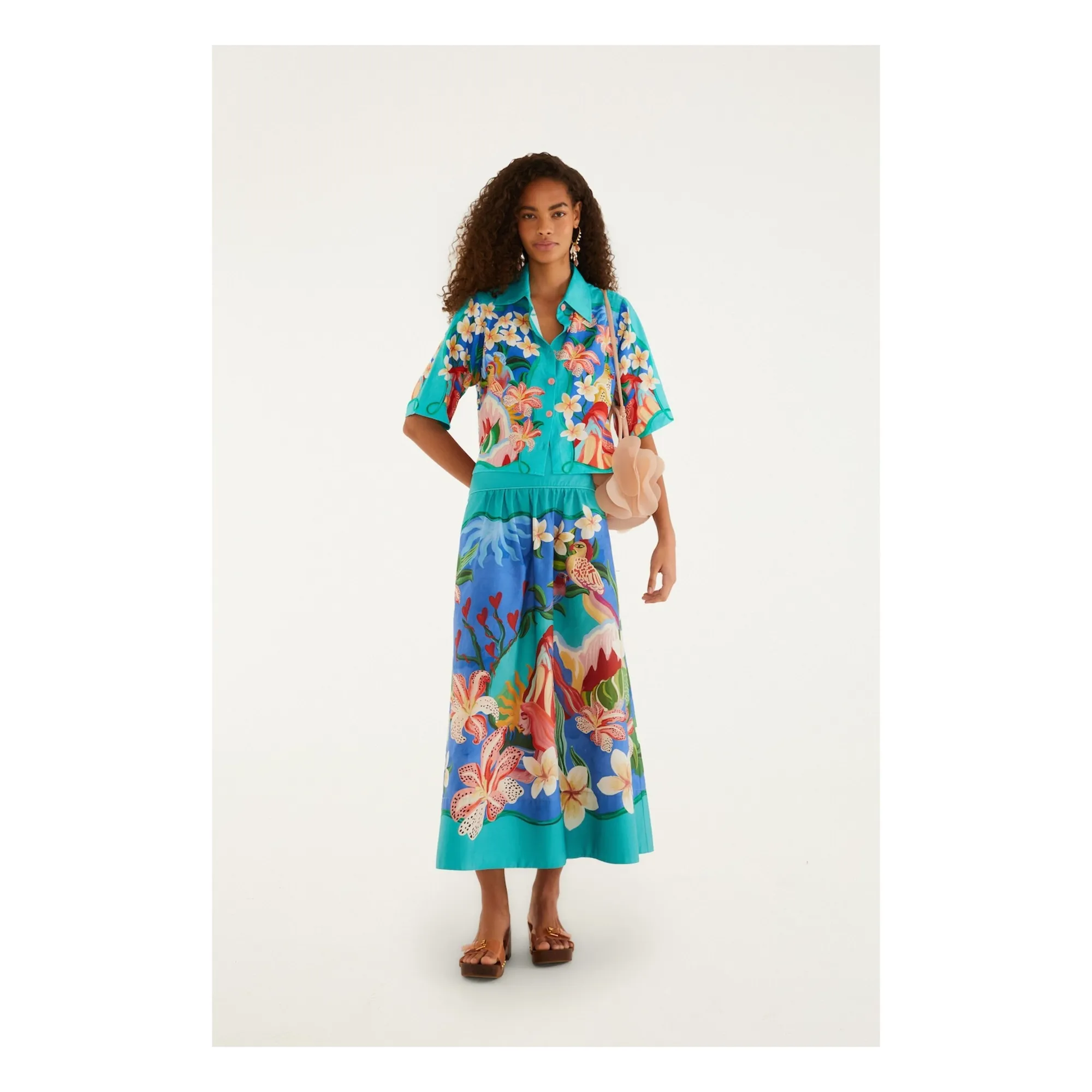 Chemise Garden Of Life Lin | Bleu- Image produit n°1