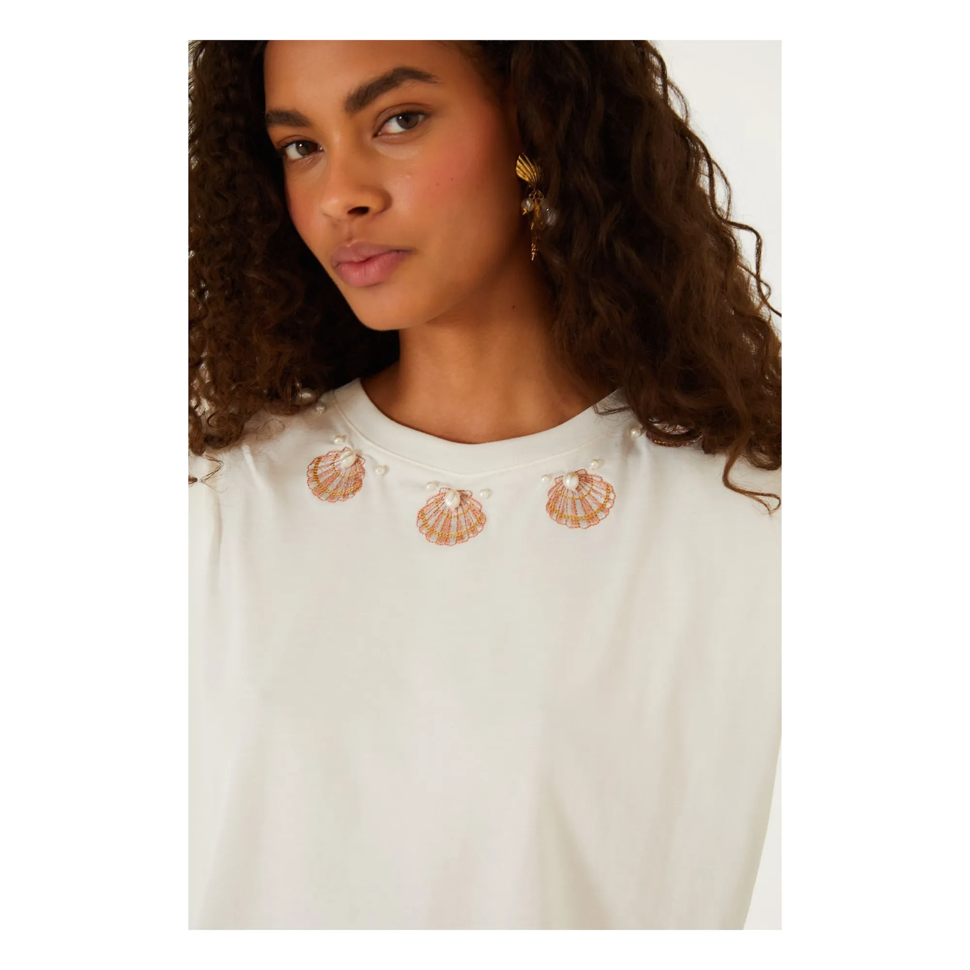 Top Seashell Coton | Blanc- Image produit n°3