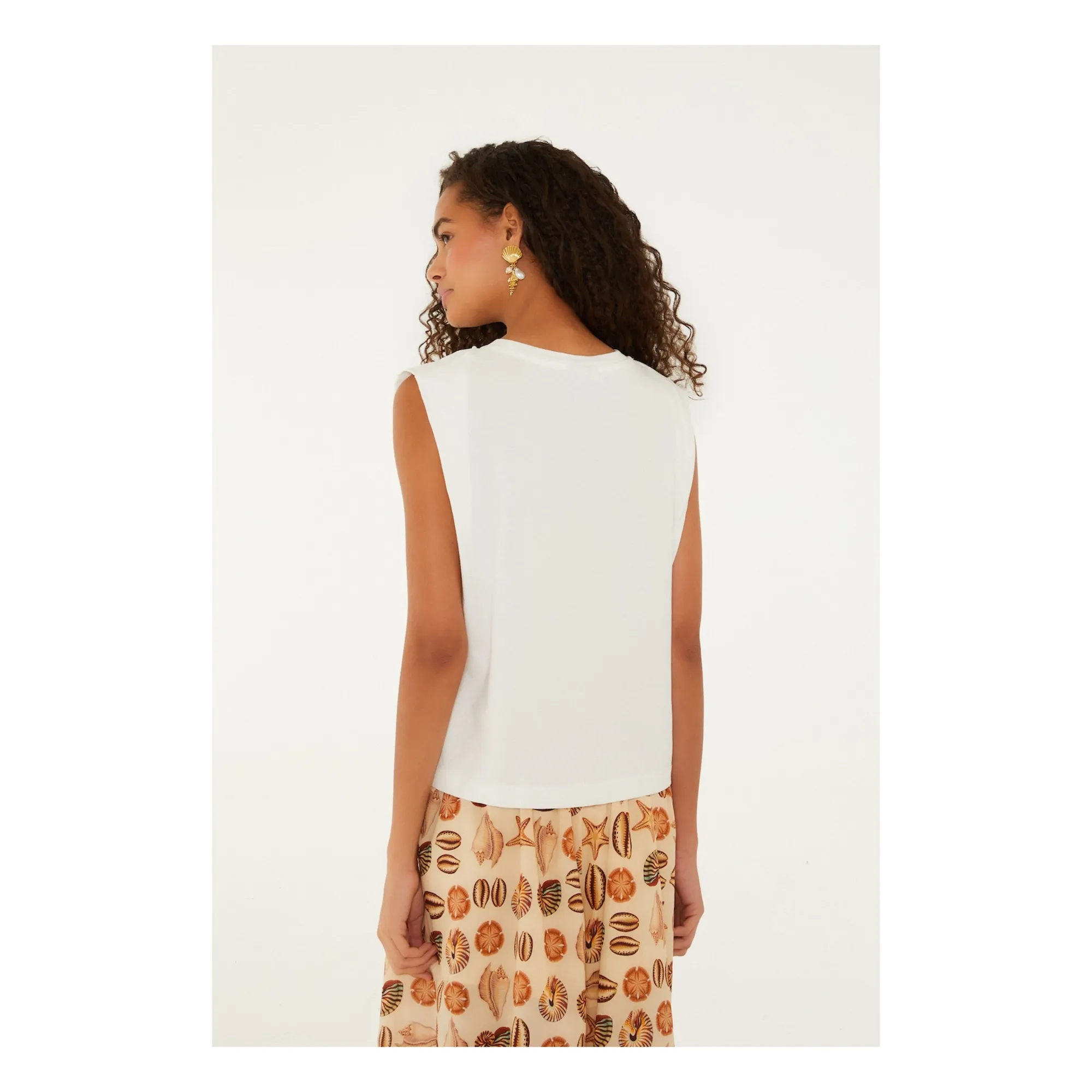 Top Seashell Coton | Blanc- Image produit n°2
