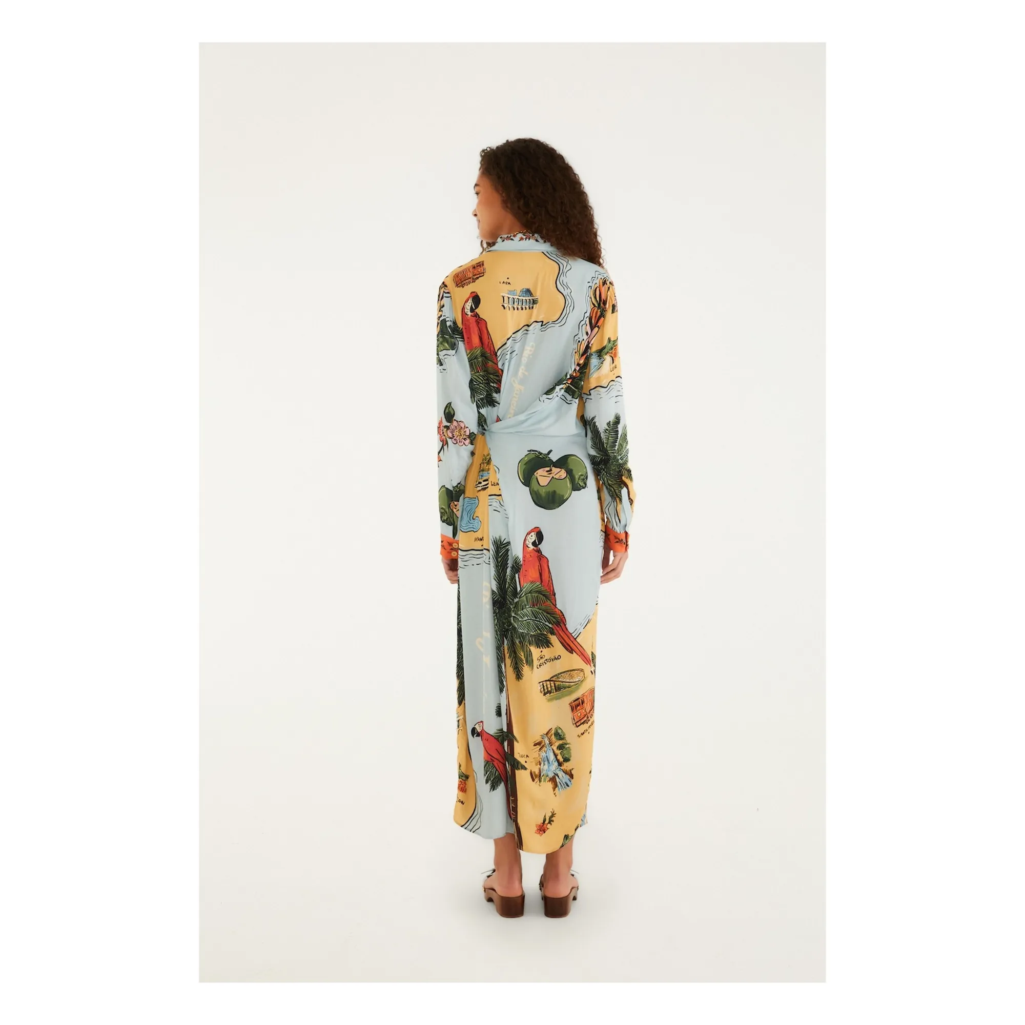 Robe Chemise Beaches Path | Bleu- Image produit n°1