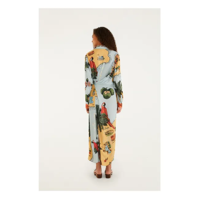 Robe Chemise Beaches Path | Bleu