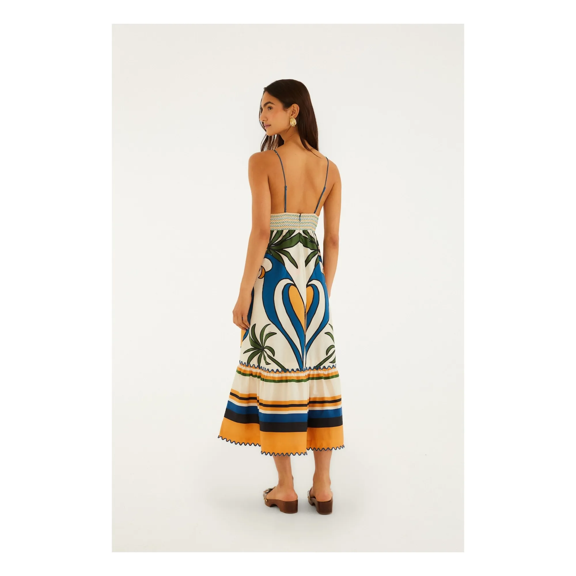 Robe Tropical Graphique Coton | Ecru- Image produit n°1