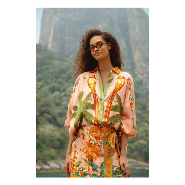 Chemise Birds | Corail