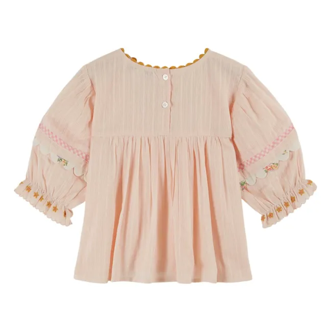 Blouse Brodée Fleurs | Crème