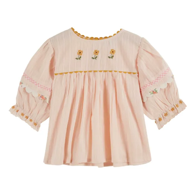 Blouse Brodée Fleurs | Crème