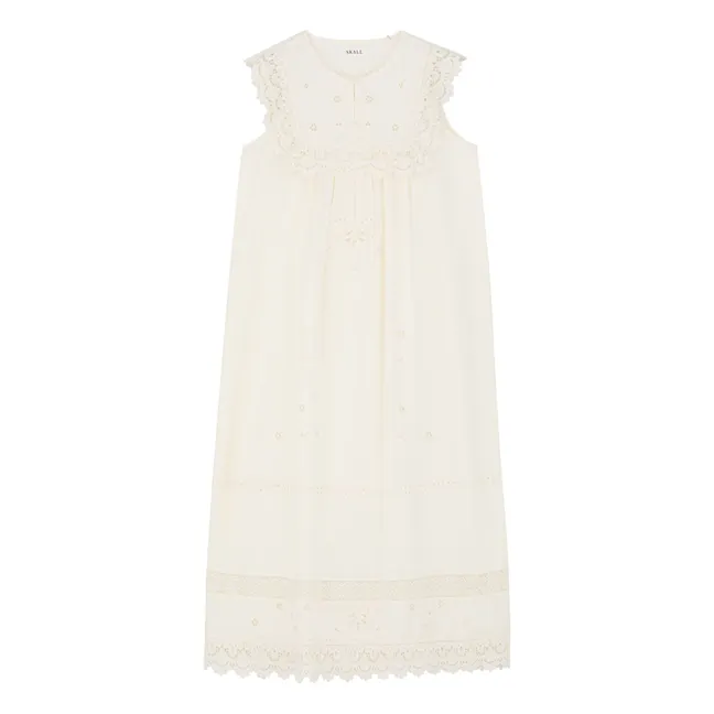 Tallulah Dress Linen and Organic Cotton | Ecru