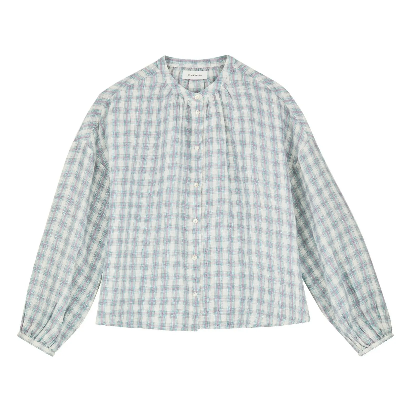 Blouse Carreaux Cilla Lin | Bleu- Image produit n°0