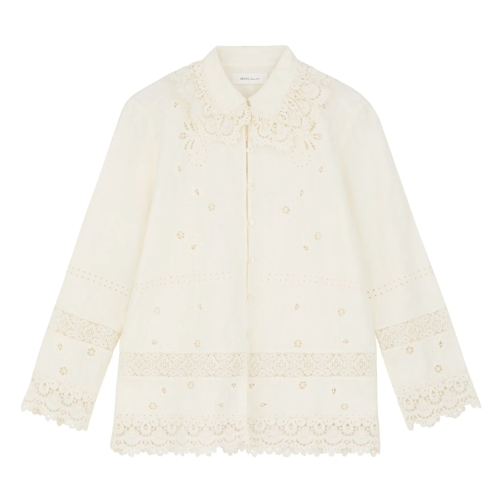 Skall Studio Ecru Tallulah Blouse Linen And Organic Cotton