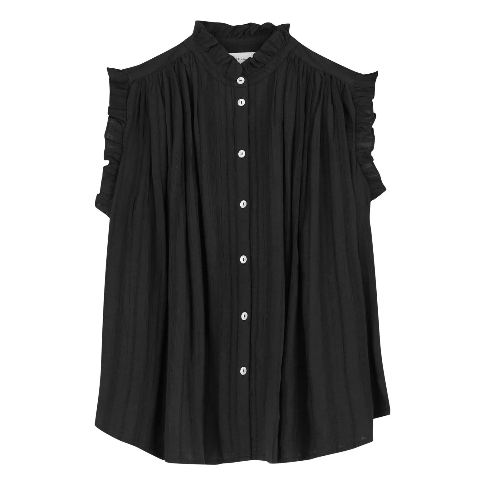 Blouse Juliane Coton Bio | Noir- Image produit n°0
