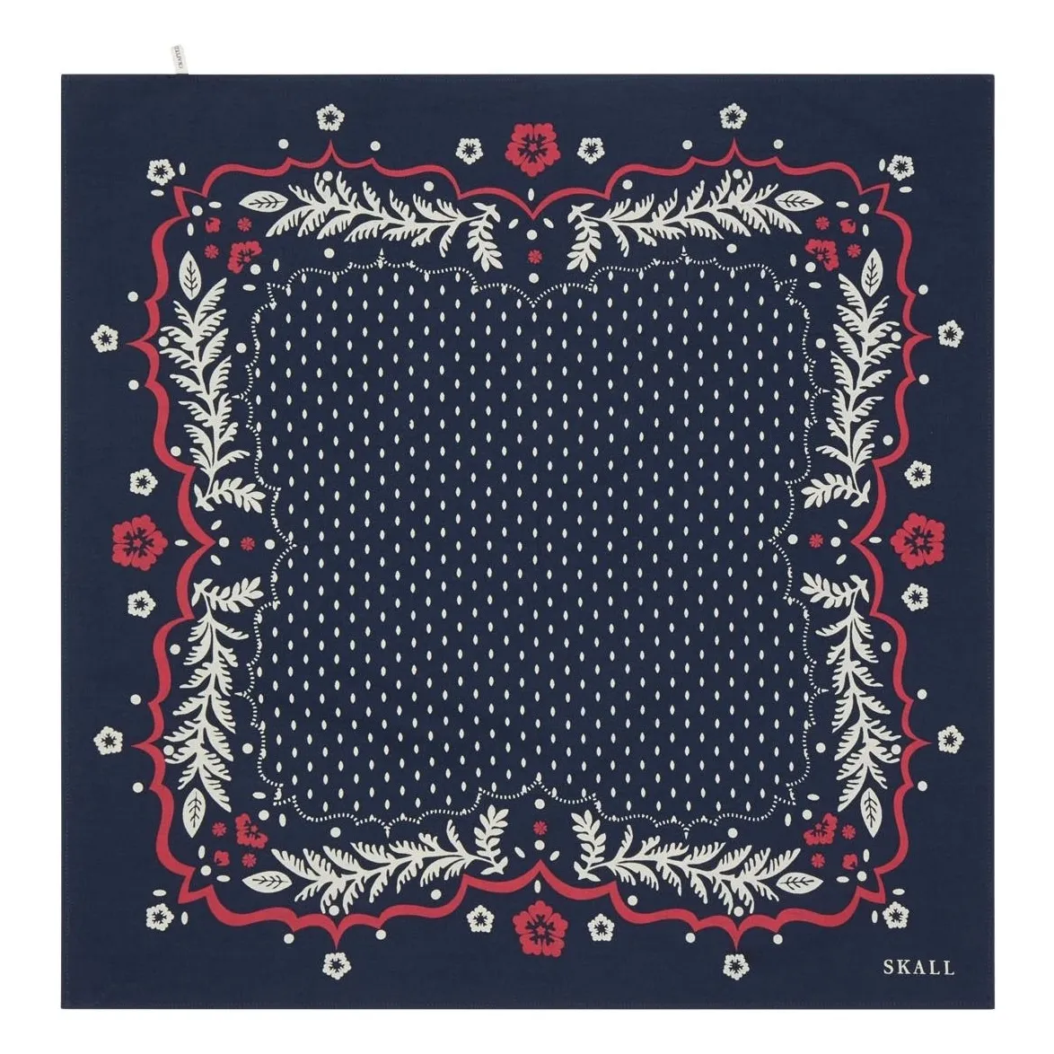 Skall Studio Navy Blue Juniper Organic Cotton Scarf