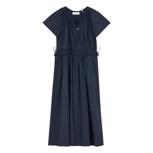 Robe Amira Coton Bio | Bleu marine