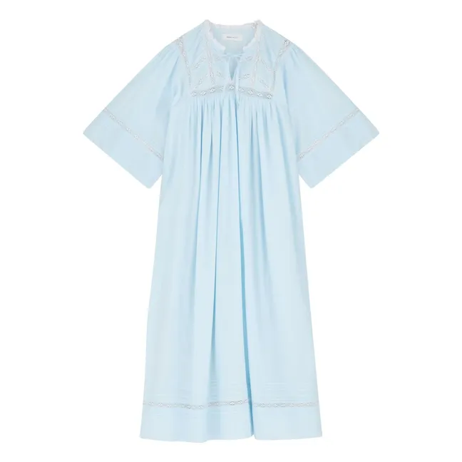 Robe Magnolia Coton Bio | Bleu ciel