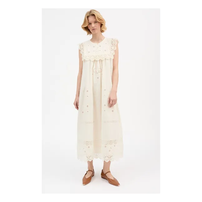 Robe Tallulah Lin et Coton Bio | Ecru