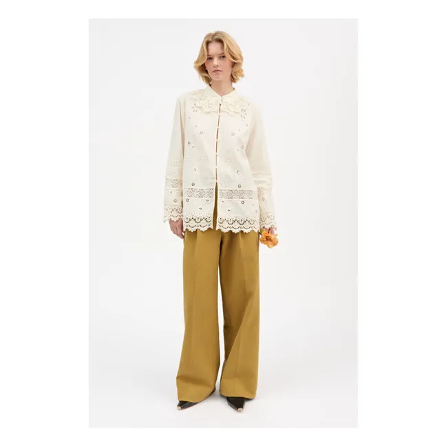 Blouse Tallulah Lin et Coton Bio | Ecru