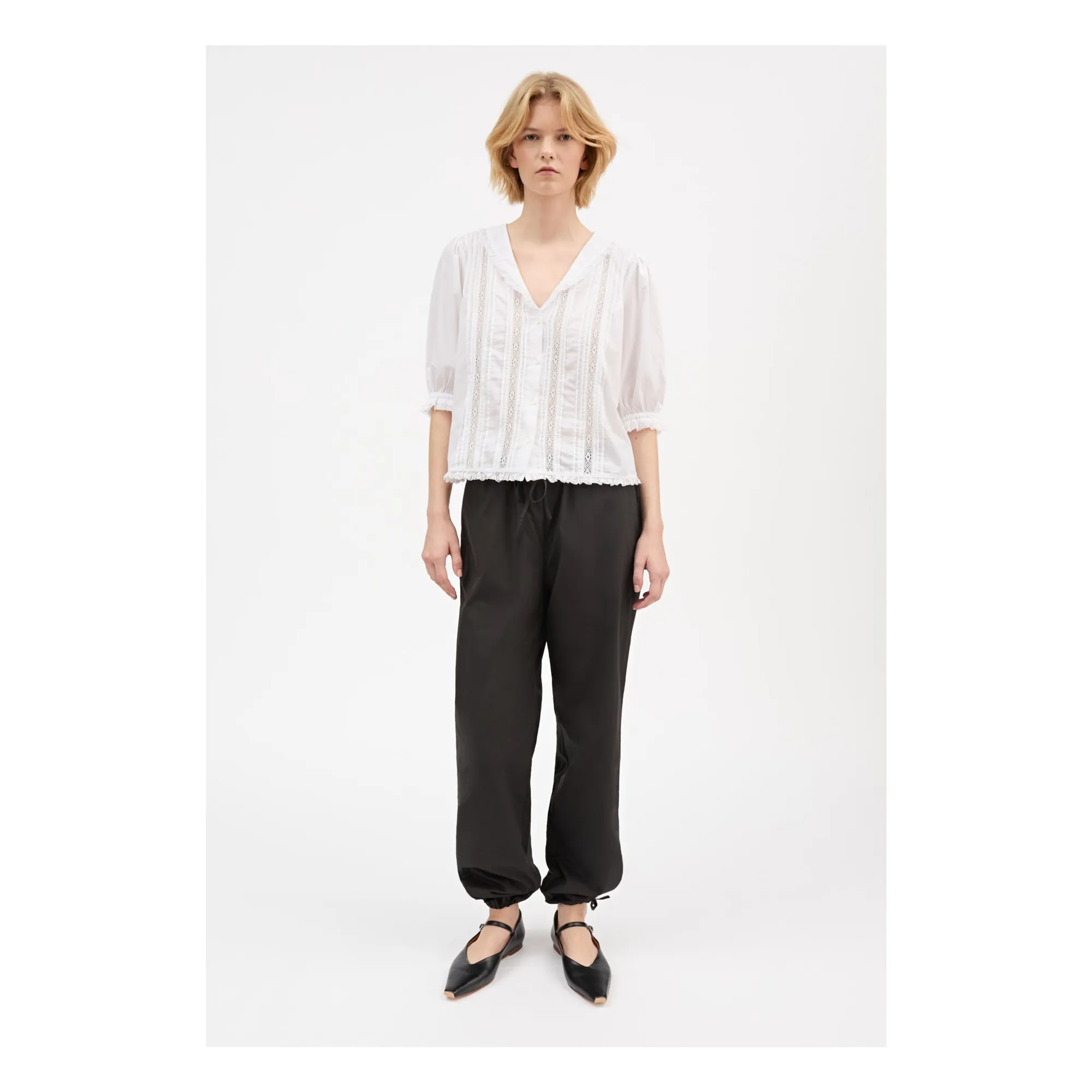 Pantalon Petri Coton Bio | Noir- Image produit n°1