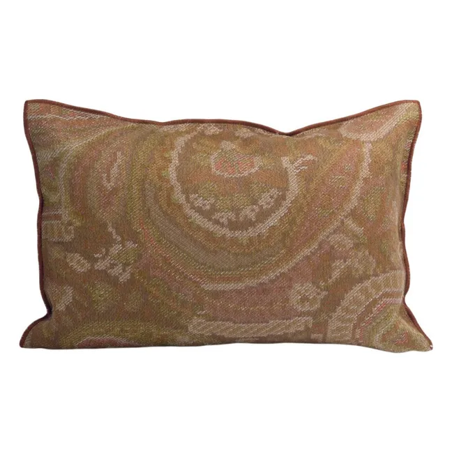 Coussin Vice Versa Jacquard Paisley In & Outdoor  | Marron