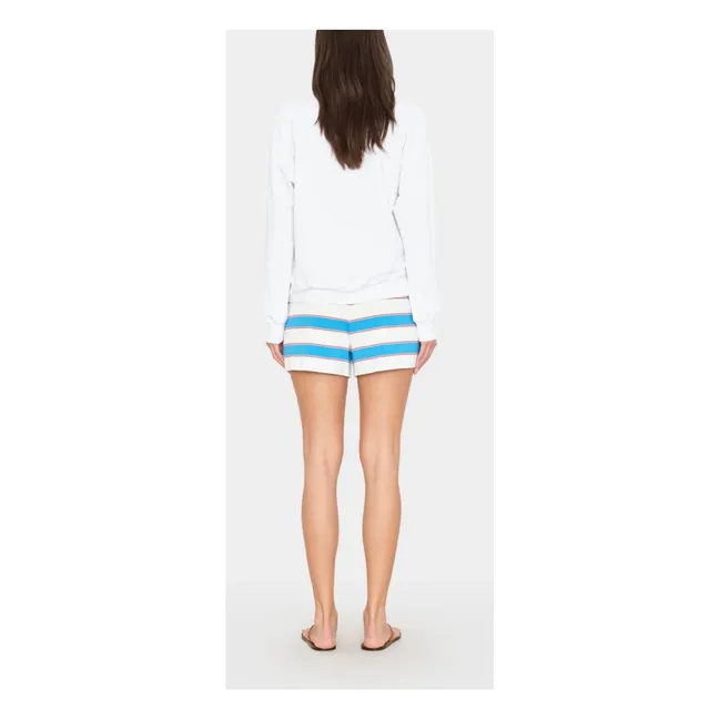 Short Rayures Cassie Coton | Bleu