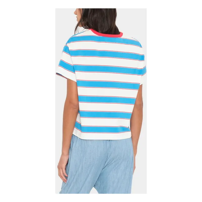 T-shirt Rayures Carter Coton | Bleu