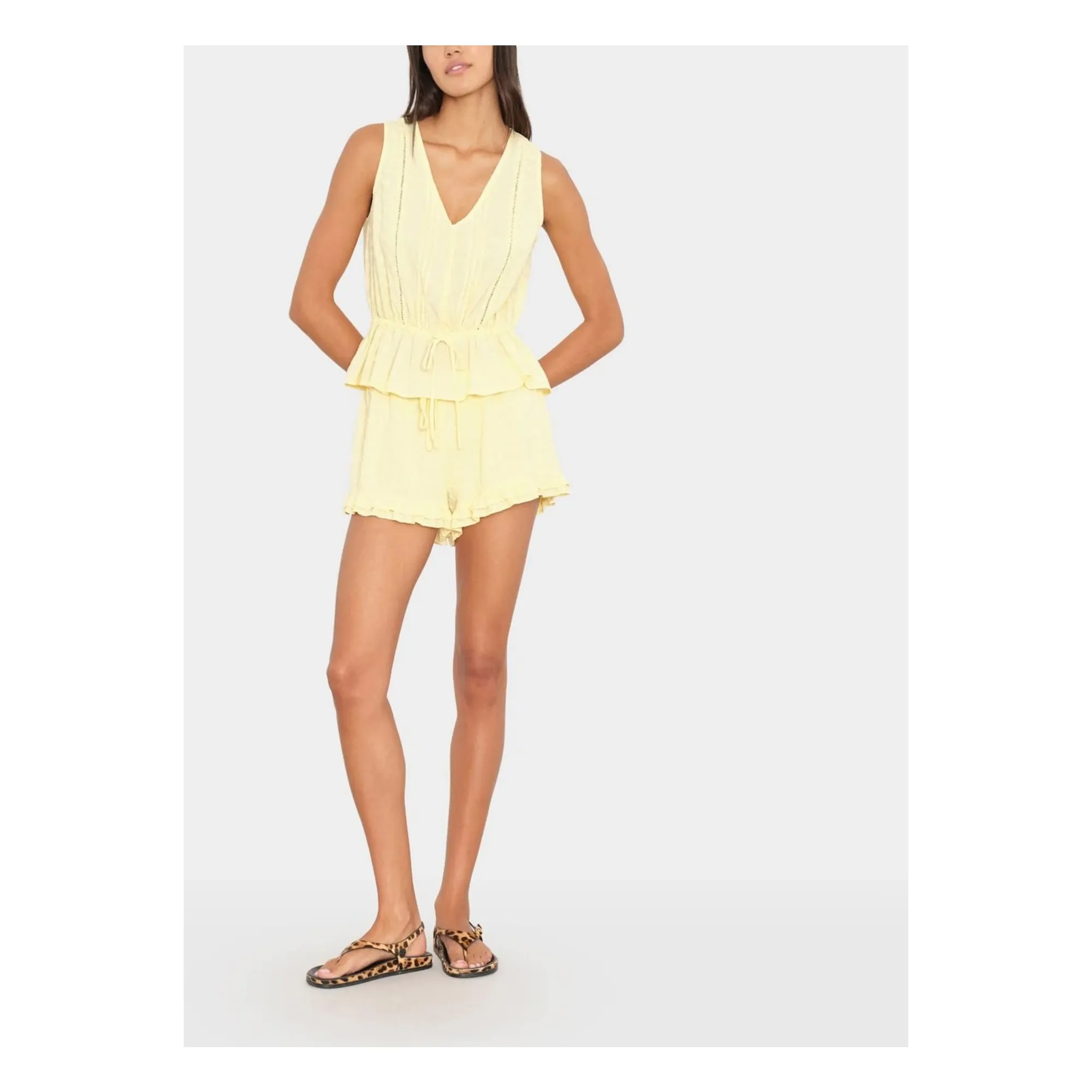 Xirena Yellow Mimi Cotton Shorts