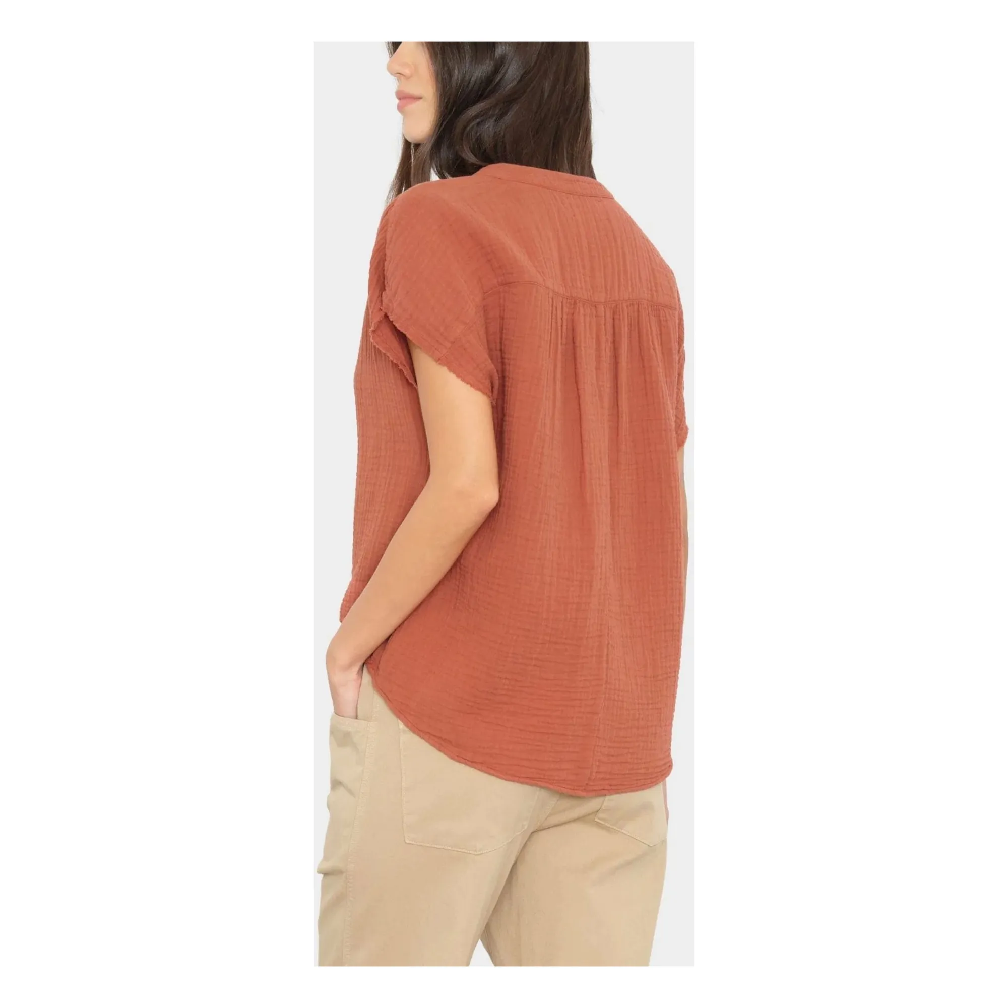 Blouse Kane Coton | Rouille- Image produit n°2
