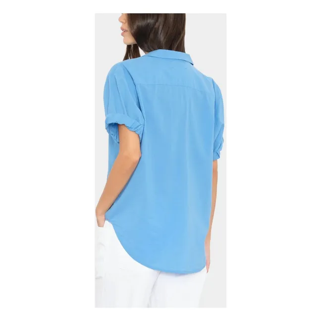 Chemise Channing Popeline de Coton | Bleu