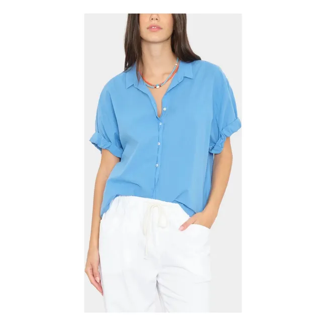 Chemise Channing Popeline de Coton | Bleu