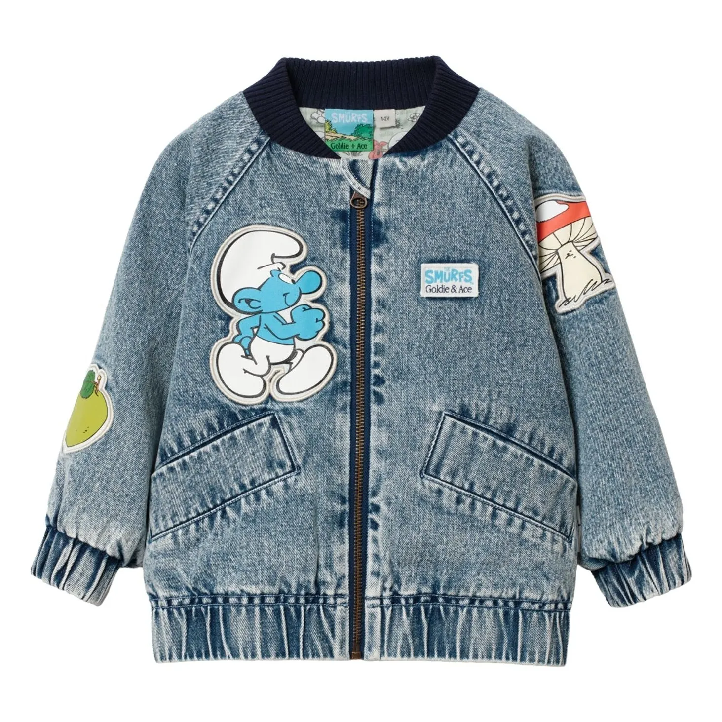 Goldie + Ace Blue Denim Jacket - X Schtroumpfs