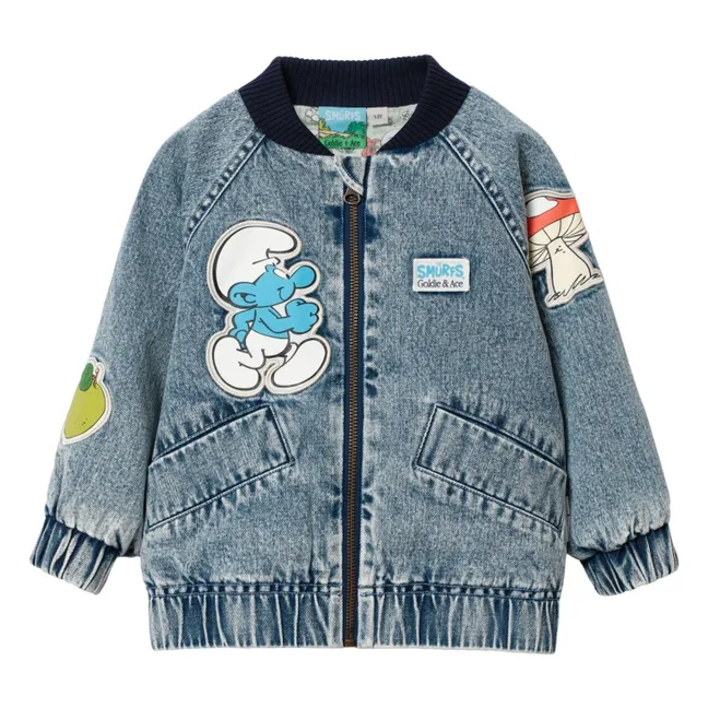 Blouson Denim - Goldie + Ace x Schtroumpfs | Bleu