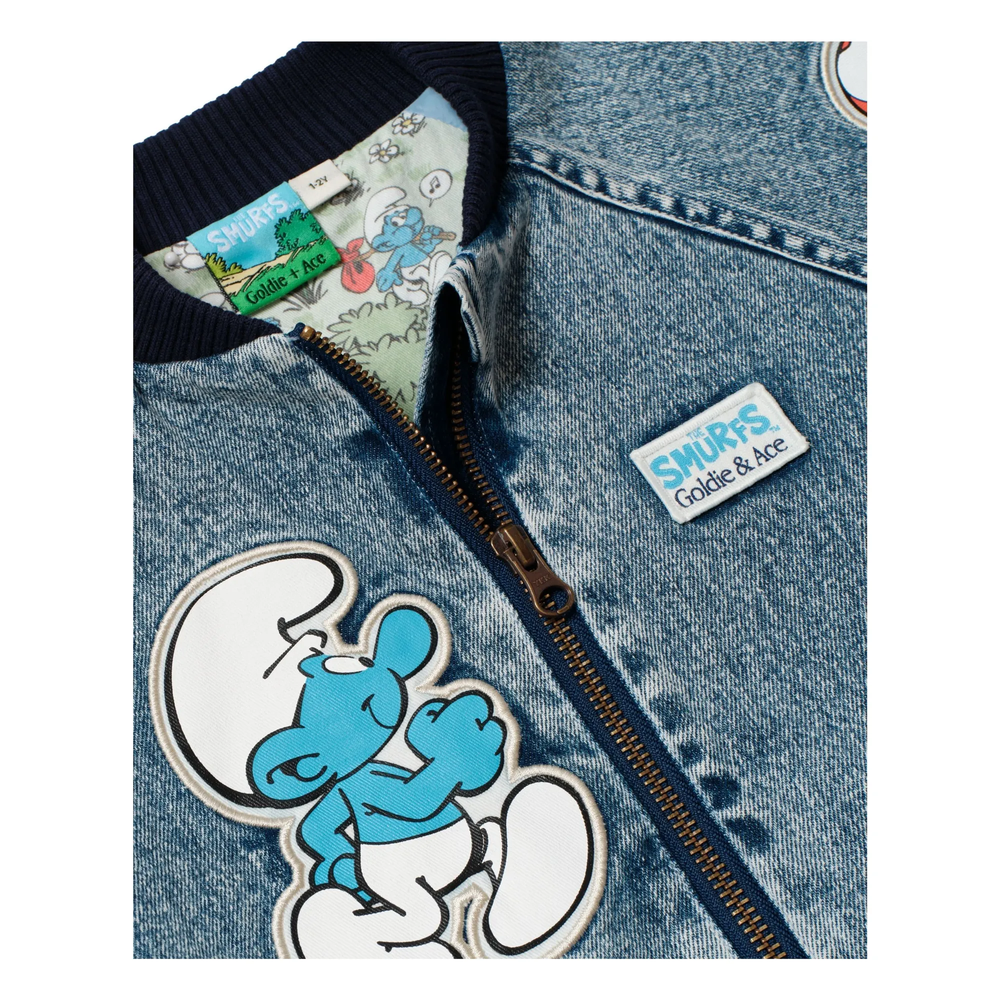 Blouson Denim - Goldie + Ace x Schtroumpfs | Bleu- Image produit n°3